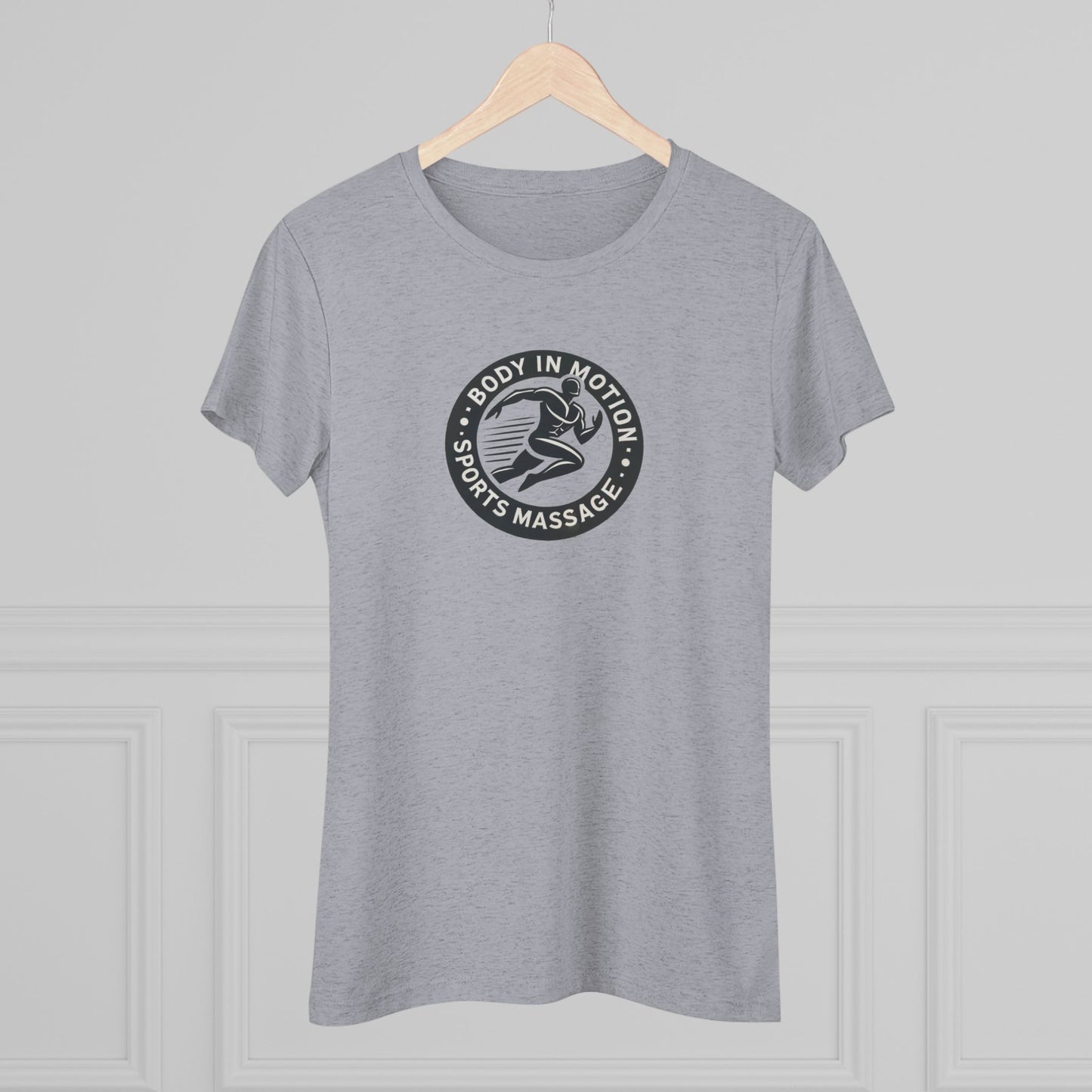 Sports Massage, Women’s Triblend Tee — "Body in Motion Sports Massage" Logo Shirt