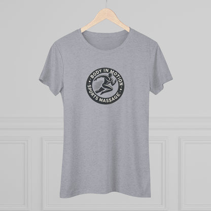 Sports Massage, Women’s Triblend Tee — "Body in Motion Sports Massage" Logo Shirt