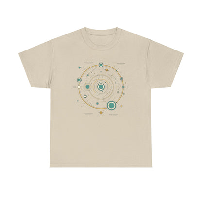 Solar System Minimalist T‑Shirt — Celestial Orbit Graphic Tee