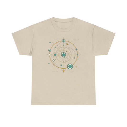 Solar System Minimalist T‑Shirt — Celestial Orbit Graphic Tee