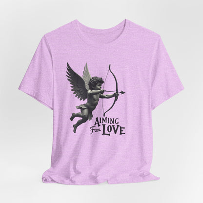 Cupid Graphic Tee — "Aiming for Love" Vintage Valentine T‑Shirt