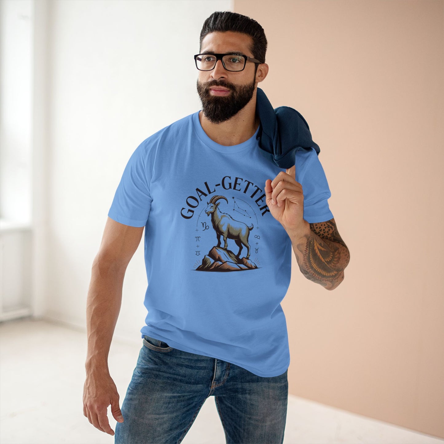 Goal-Getter Goat, Capricorn T-Shirt – Motivational Mountain Climber Tee