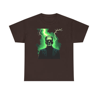 O.G. Frankenstein Lightning Tee – Neon Green Monster Graphic T-Shirt