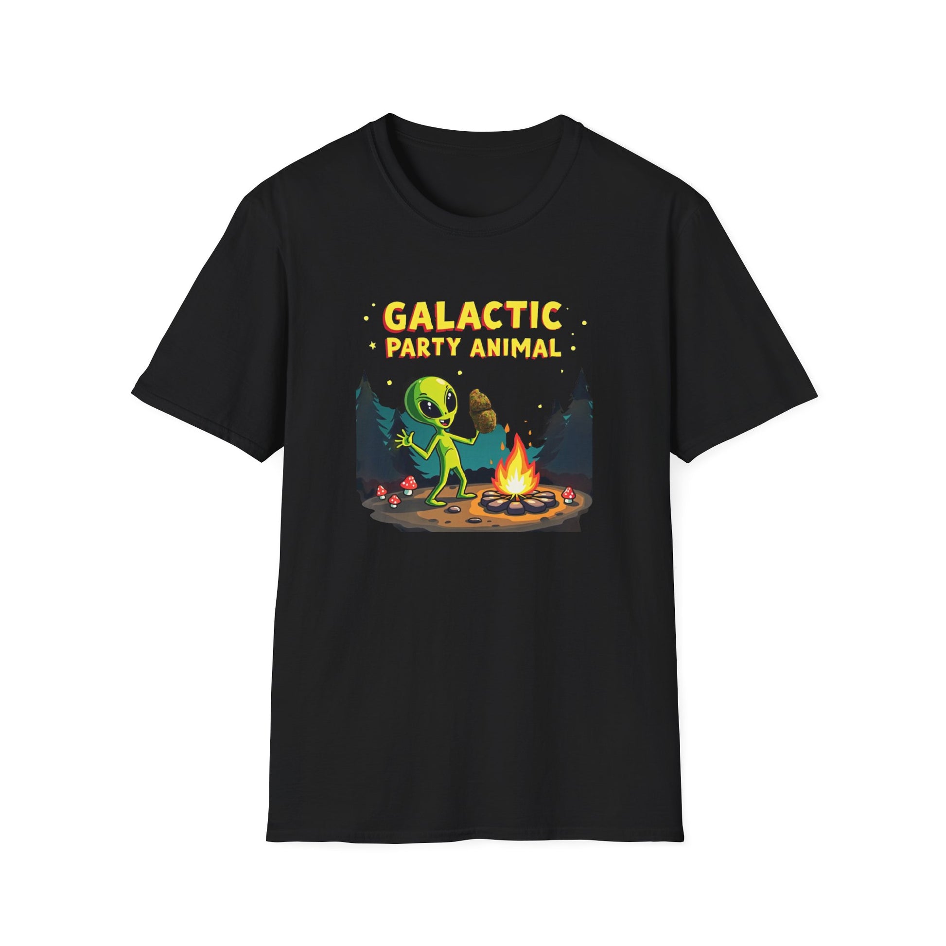 Galactic Party Animal T-Shirt - Unisex Softstyle Tee for Fun Gatherings - Psychonaut Swag