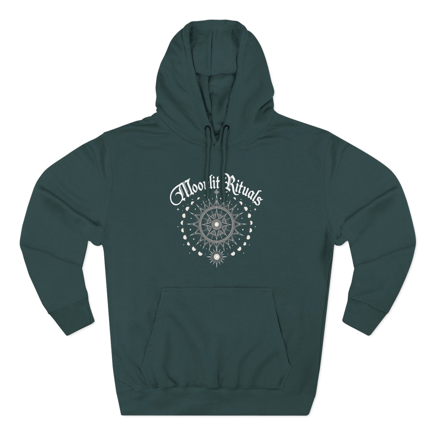 Moonlit Rituals Hoodie — Mystic Celestial Graphic Pullover