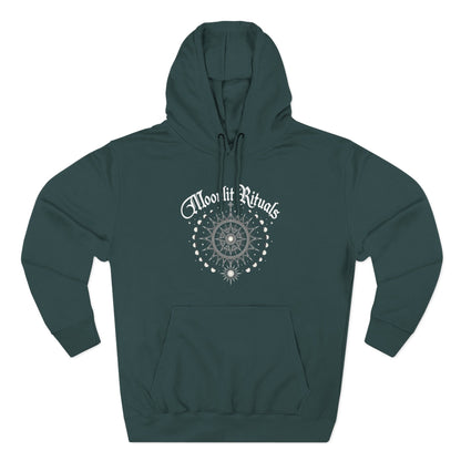 Moonlit Rituals Hoodie — Mystic Celestial Graphic Pullover
