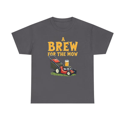 A Brew for the Mow Unisex Heavy Cotton Tee | Gardening Gifts, Lawn Care Apparel, Fun T-Shirt, Father's Day Gift, Beer Lover Shirt - Psychonaut Swag