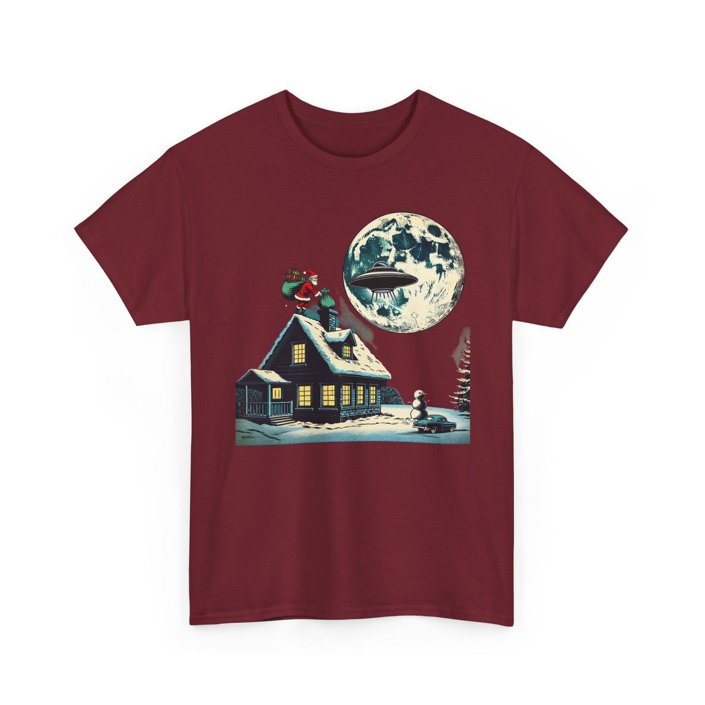 Christmas Santa UFO, Unisex Tee