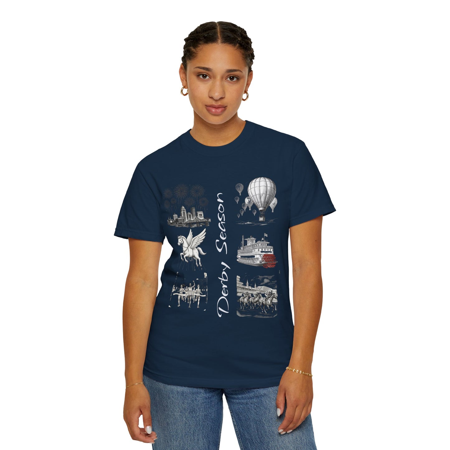 Derby Season T-Shirt — Horse Racing & Balloon Glow Festival Tee