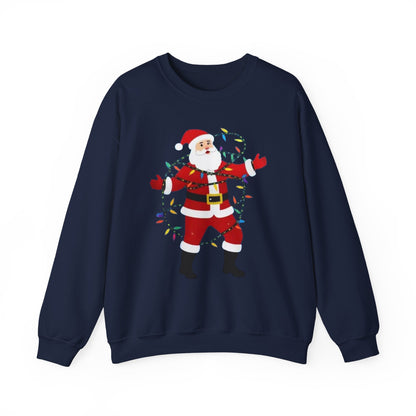 Christmas Santa Lights Crewneck Sweatshirt