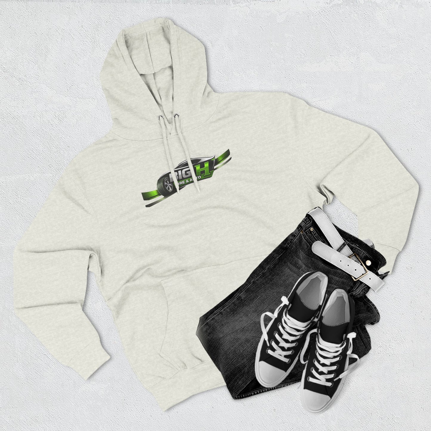 Mechanic Big H, Three-Panel Fleece Hoodie