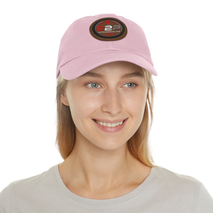 Extruder2Plate, Dad Hat with Leather Patch (Round)