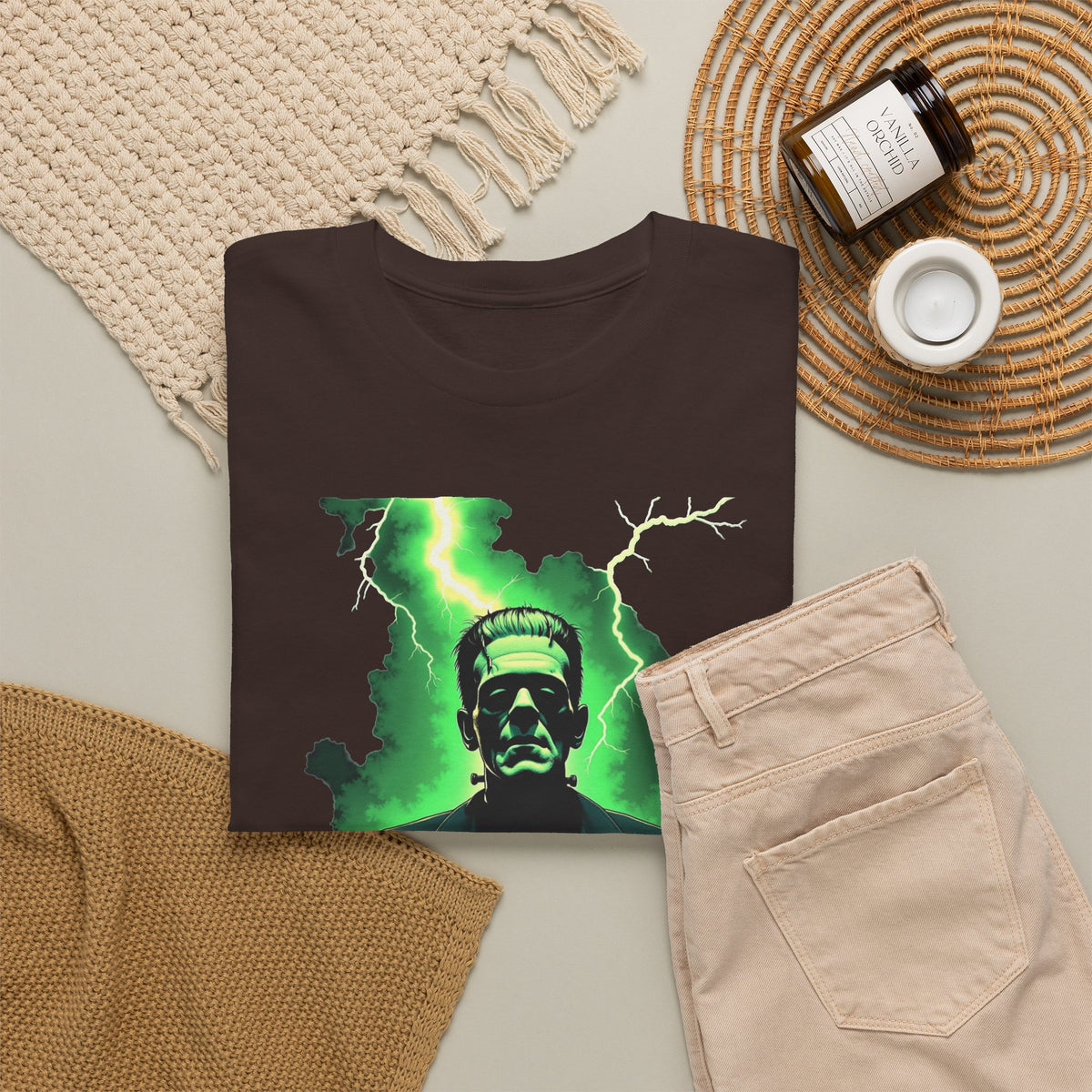 O.G. Monster Lightning Tee – Neon Green Monster Graphic T-Shirt