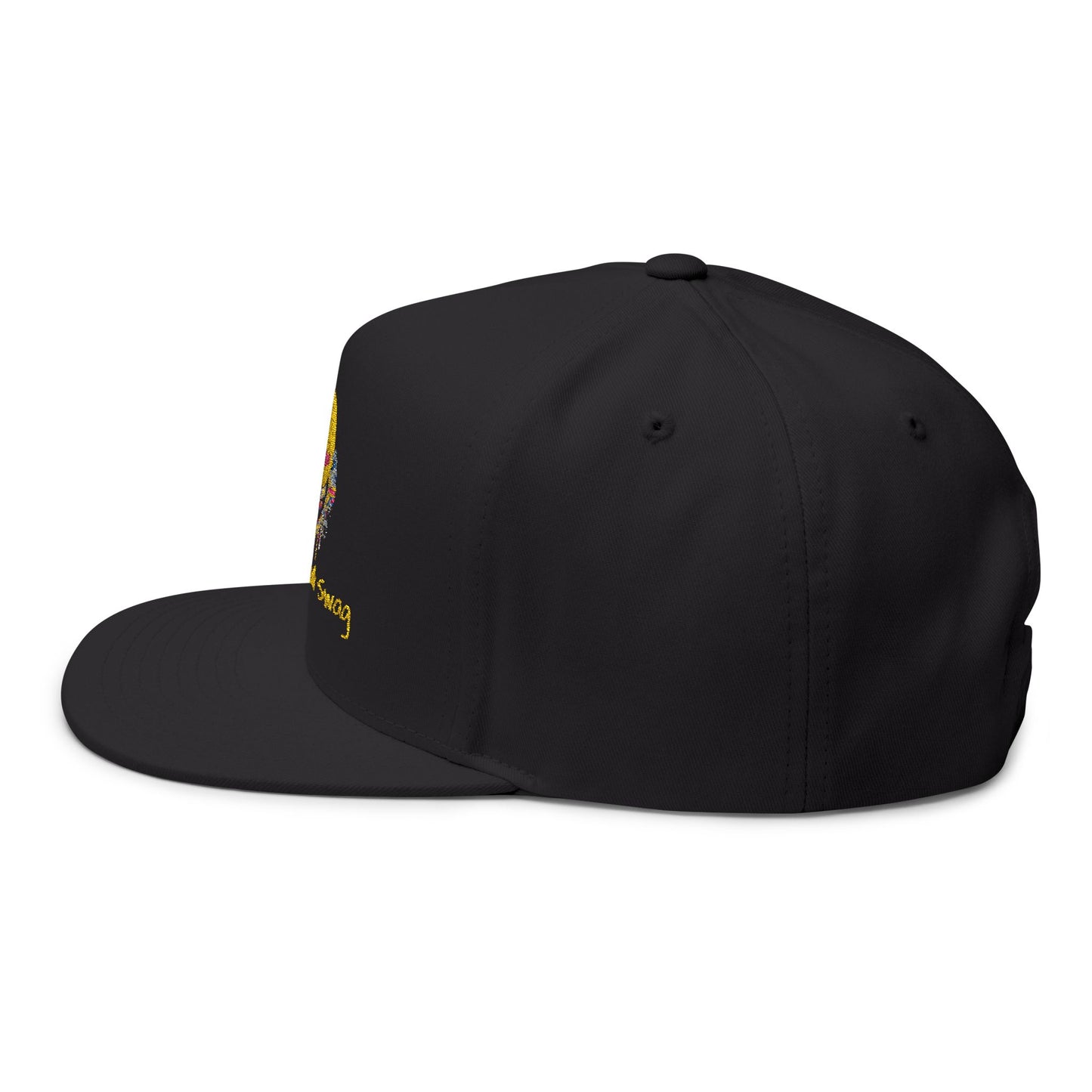 Trippy Smile Hat, Flat Bill Cap (Embroidery)