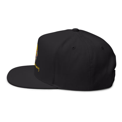 Trippy Smile Hat, Flat Bill Cap (Embroidery)