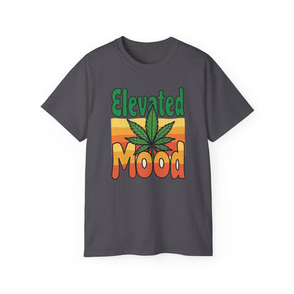 Elevated Mood Cannabis Tee, Unisex Ultra Cotton T-Shirt, Sublimated Graphic Tee, Perfect Gift for 420 Celebrations, Relaxed Fit Tee