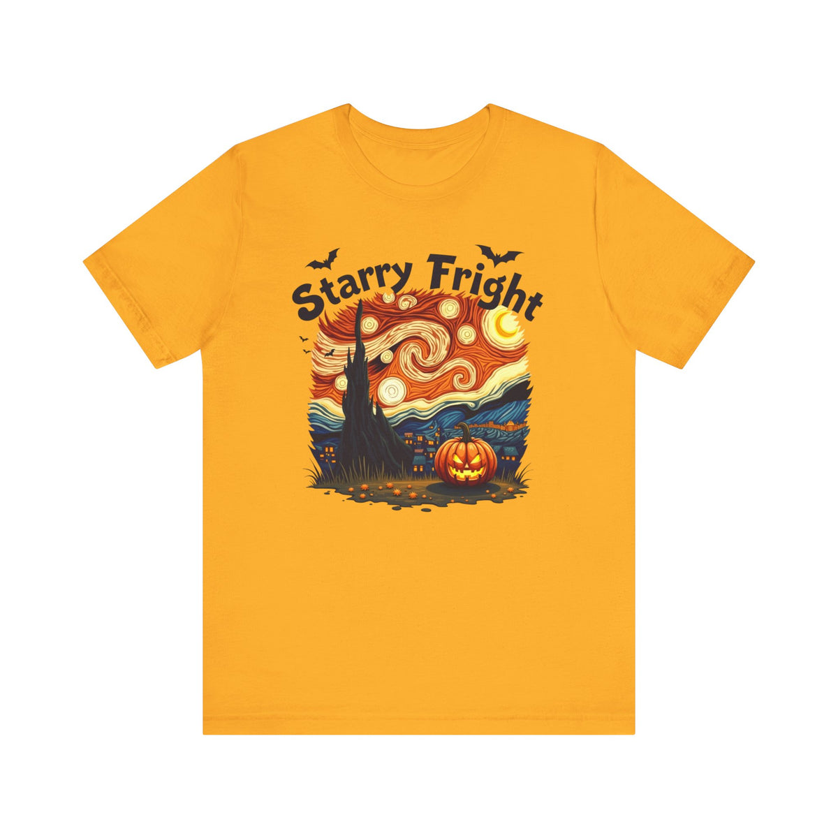 Starry Fright Halloween Tee, Unisex Ghost Graphic Shirt, Spooky Fall Fashion, Halloween Costume Tee, Pumpkin Art T-Shirt, Gift for [...]