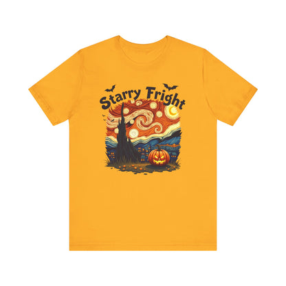 Starry Fright Halloween Tee, Unisex Ghost Graphic Shirt, Spooky Fall Fashion, Halloween Costume Tee, Pumpkin Art T-Shirt, Gift for [...]