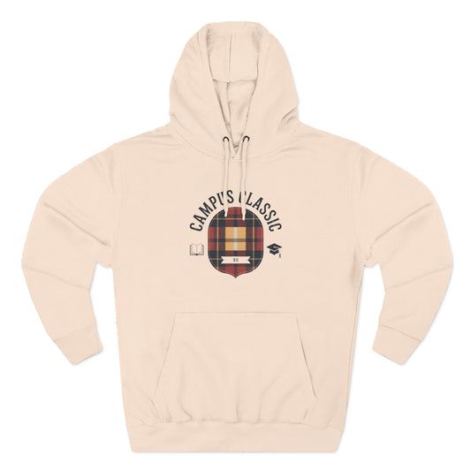 Campfire Classic Plaid Hoodie — Vintage Camping Fleece Pullover