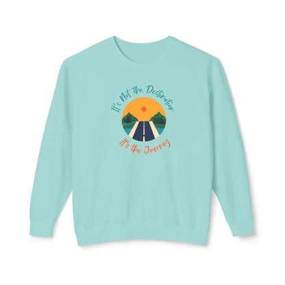 It’s The Journey, Unisex Lightweight Crewneck Sweatshirt - Psychonaut Swag