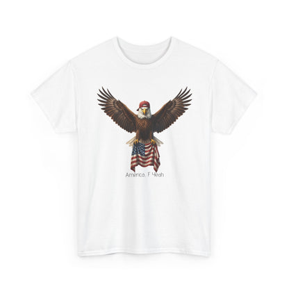 America F Yeah Eagle Tee — Patriotic Flag Graphic Shirt