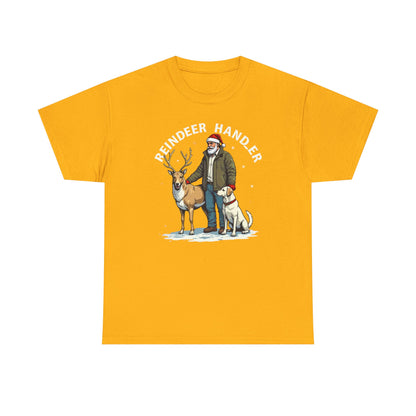 Reindeer Handler T‑Shirt — Santa Handler Graphic Holiday Tee