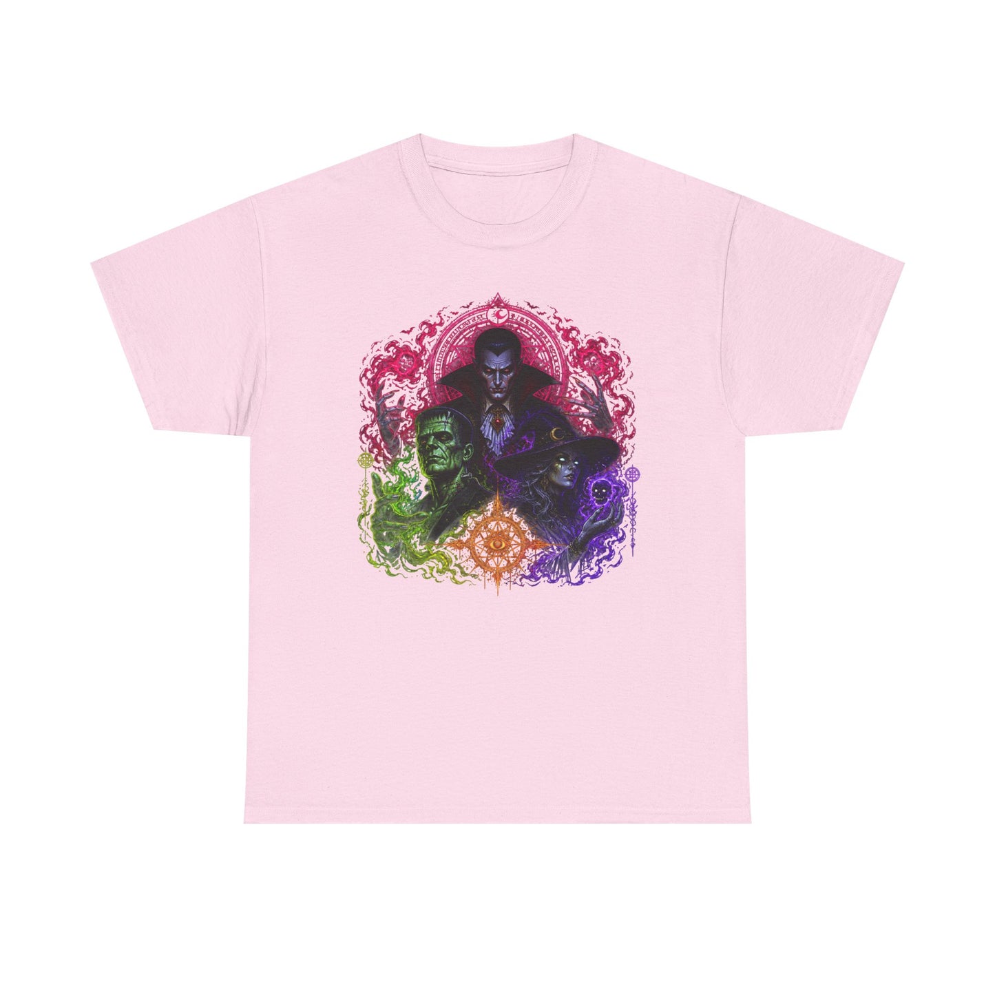 Mystic Vampire Trio T-Shirt — Gothic Rainbow Horror Art Tee