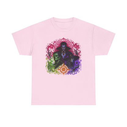 Mystic Vampire Trio T-Shirt — Gothic Rainbow Horror Art Tee