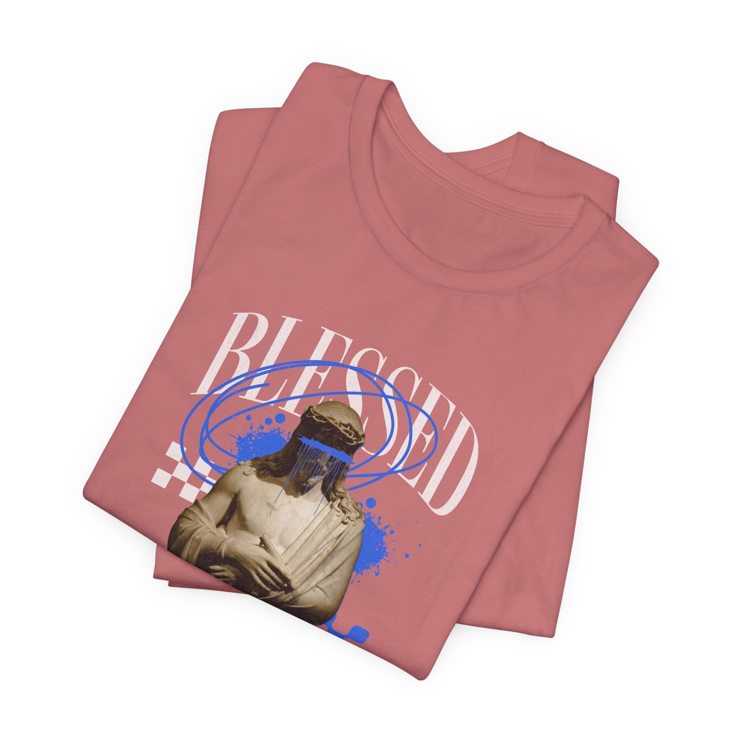 Blessed Statue Graphic Tee — Vintage Aesthetic Rome MMXXIV T-Shirt