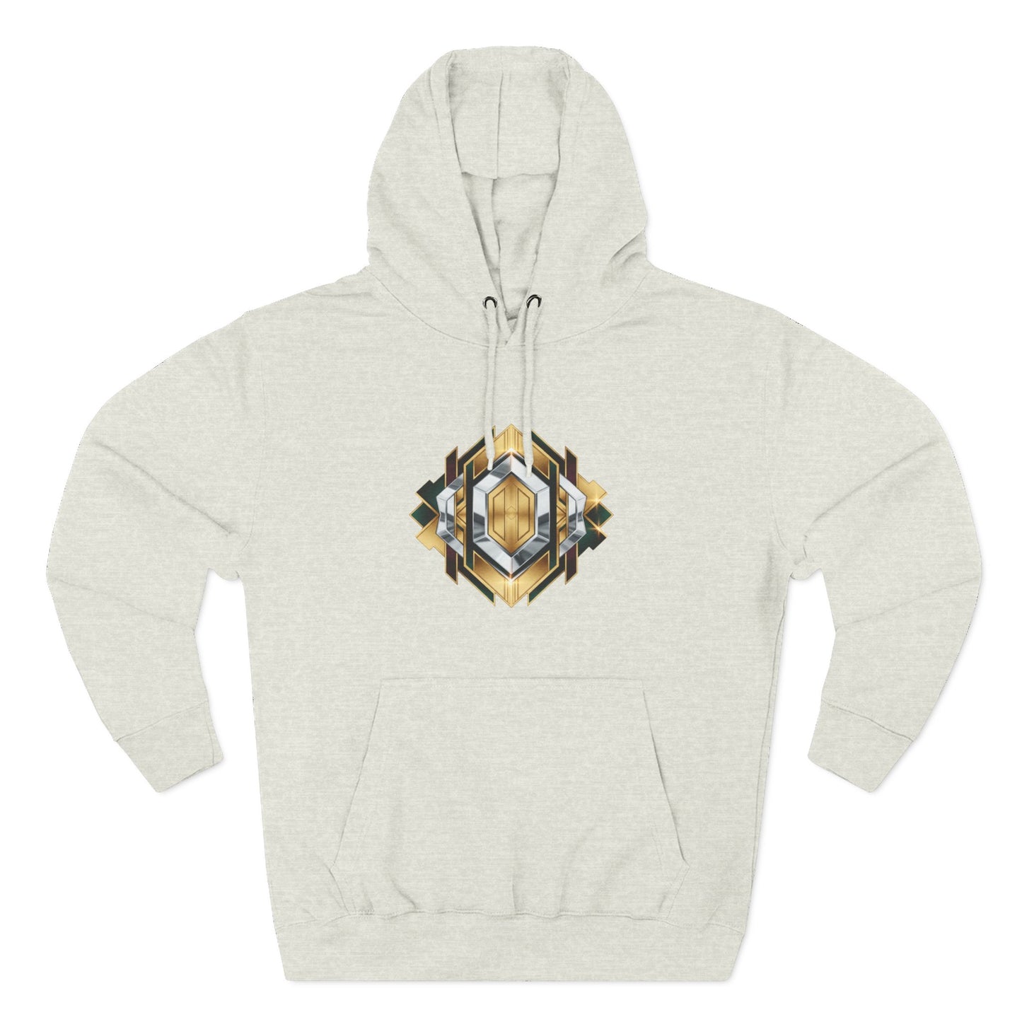 Geometric Gold Crest Hoodie