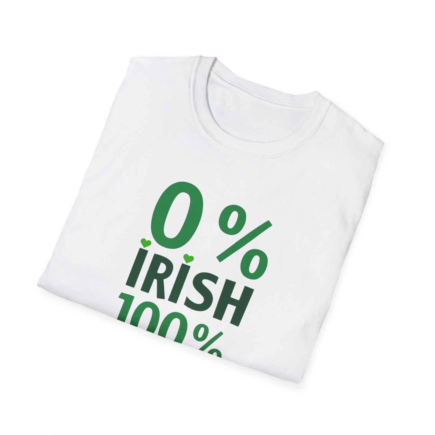 0% Irish 100% Drunk,  St. Patrick's Day Party Tee