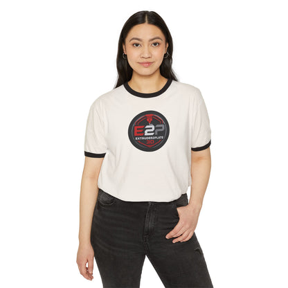 Extruder2Plate 3D Logo Ringer Tee (Extruder2Plate.com)