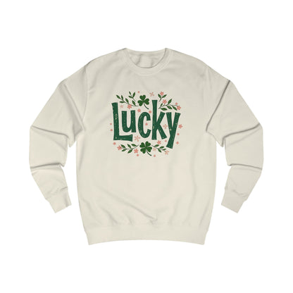 Lucky Shamrock Sweatshirt — St. Patrick's Day Green 'Lucky' Crewneck