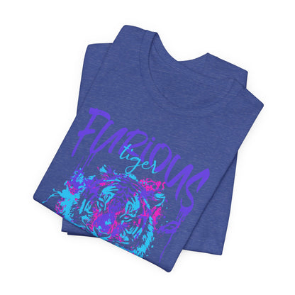 Furious Tiger, Unisex Jersey Short Sleeve Tee
