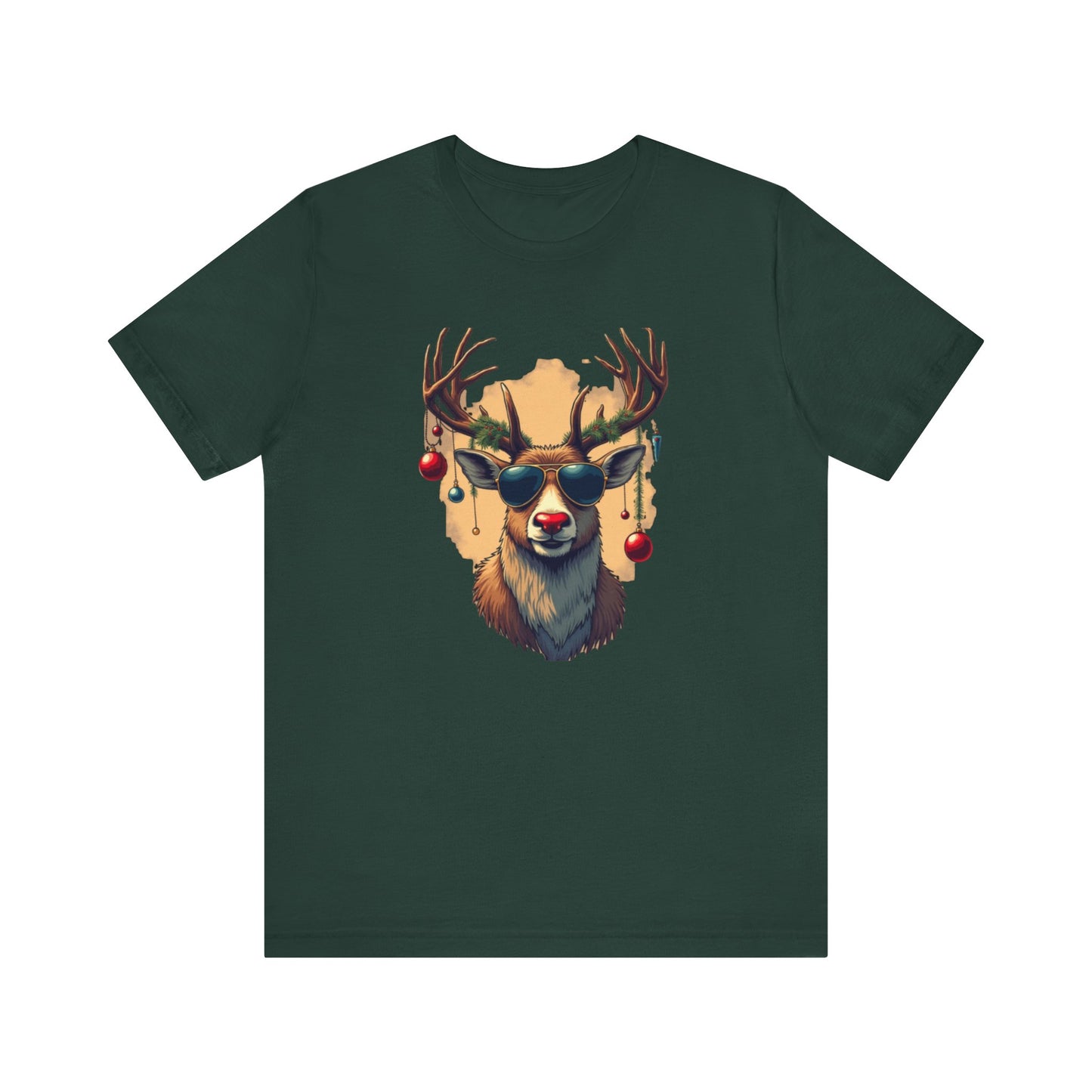 Rudolph the Party Animal, Unisex Jersey Short Sleeve Tee