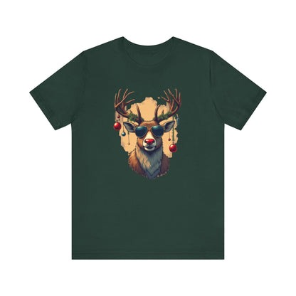 Rudolph the Party Animal, Unisex Jersey Short Sleeve Tee