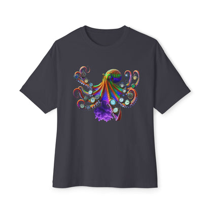 Timekeeper Octupus, Unisex Oversized Boxy Tee