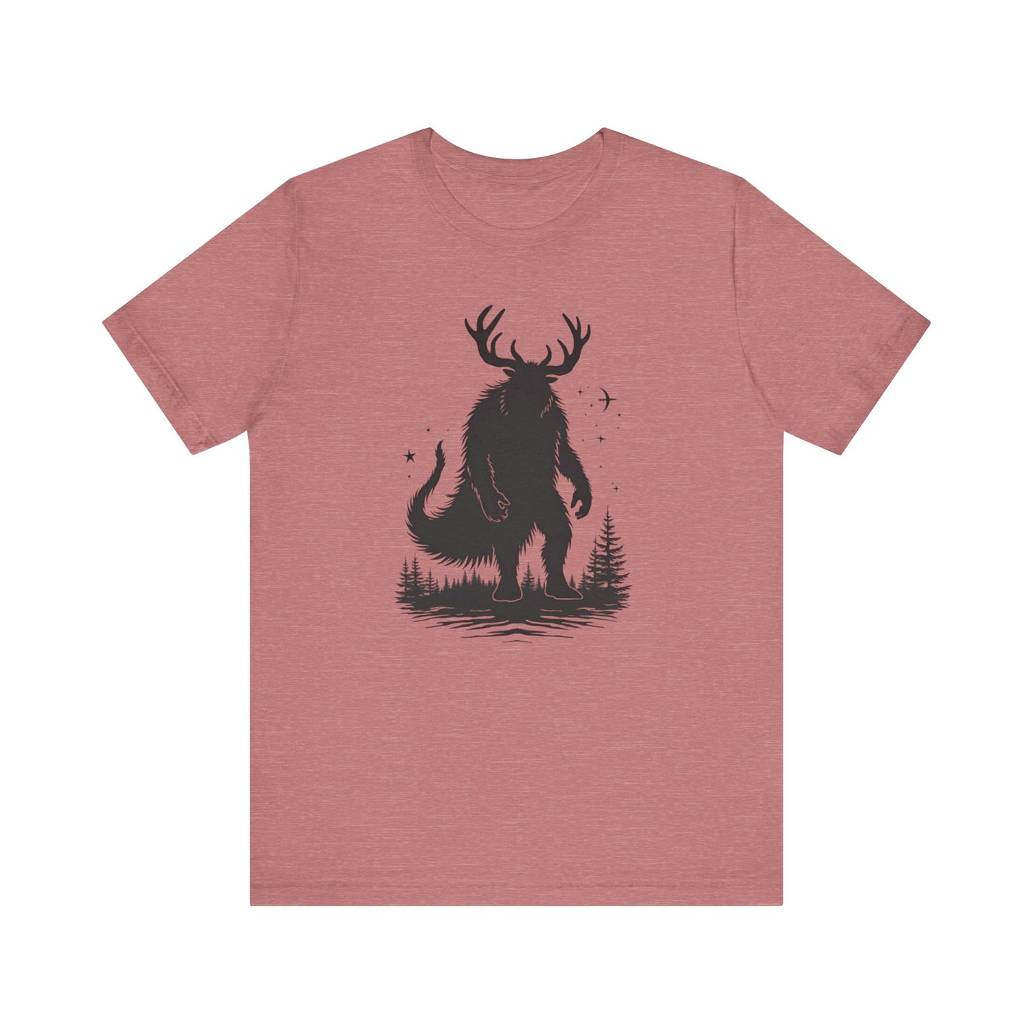 Krampus Squatch T-Shirt — Deer-Antlered Sasquatch Graphic Tee