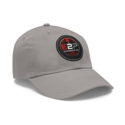 Extruder2Plate, Dad Hat with Leather Patch (Round)