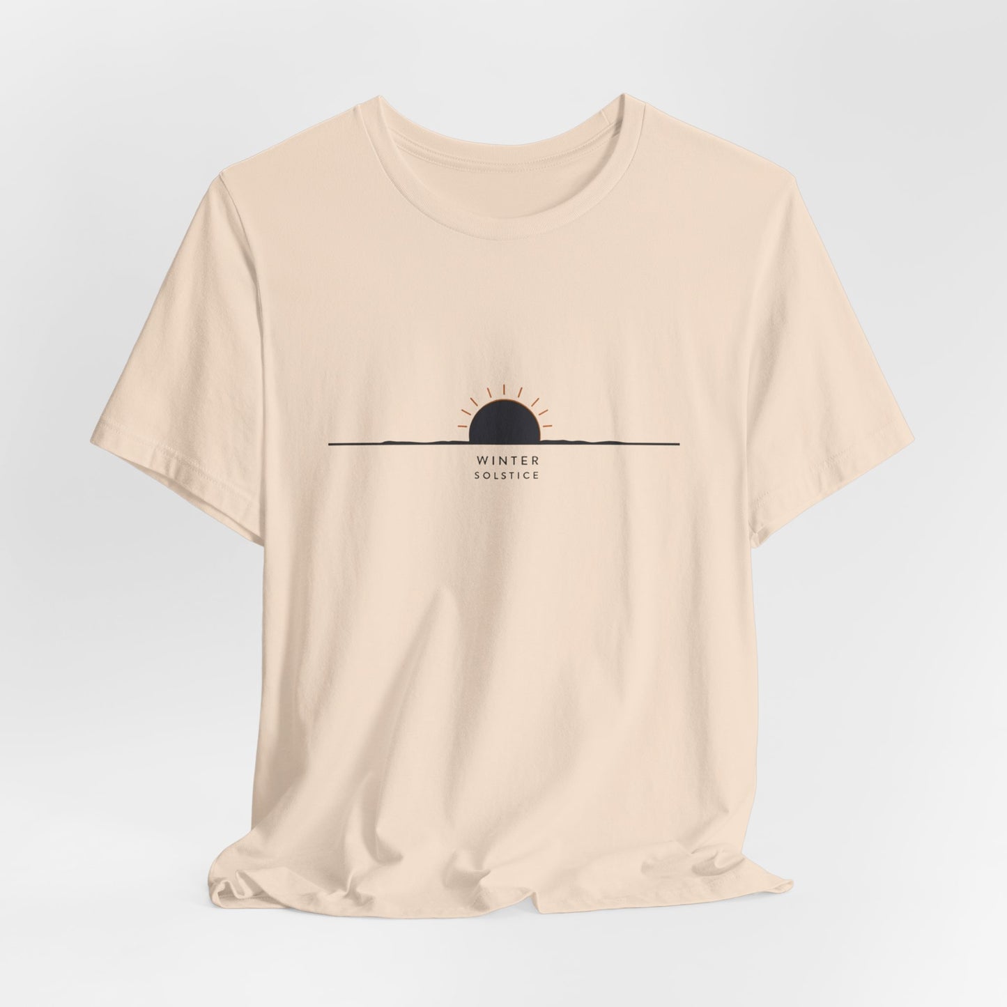 Sunrise Minimalist Tee — "Winter Solstice" Graphic T-Shirt