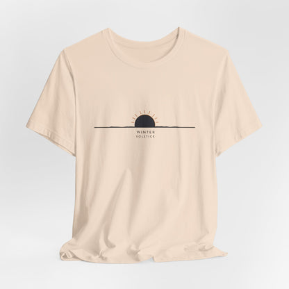 Sunrise Minimalist Tee — "Winter Solstice" Graphic T-Shirt
