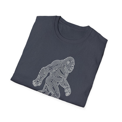 Bigfoot Technical Hike T-Shirt — Sasquatch Outline Graphic Tee