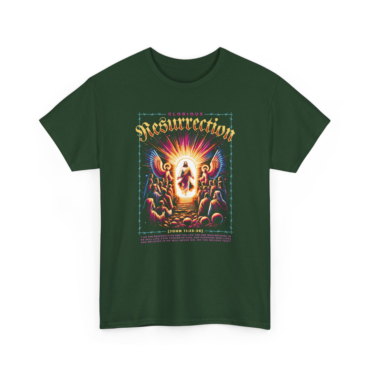 Resurrection Graphic Tee — Vintage Religious Revival T-Shirt