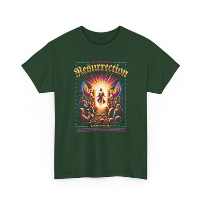 Resurrection Graphic Tee — Vintage Religious Revival T-Shirt