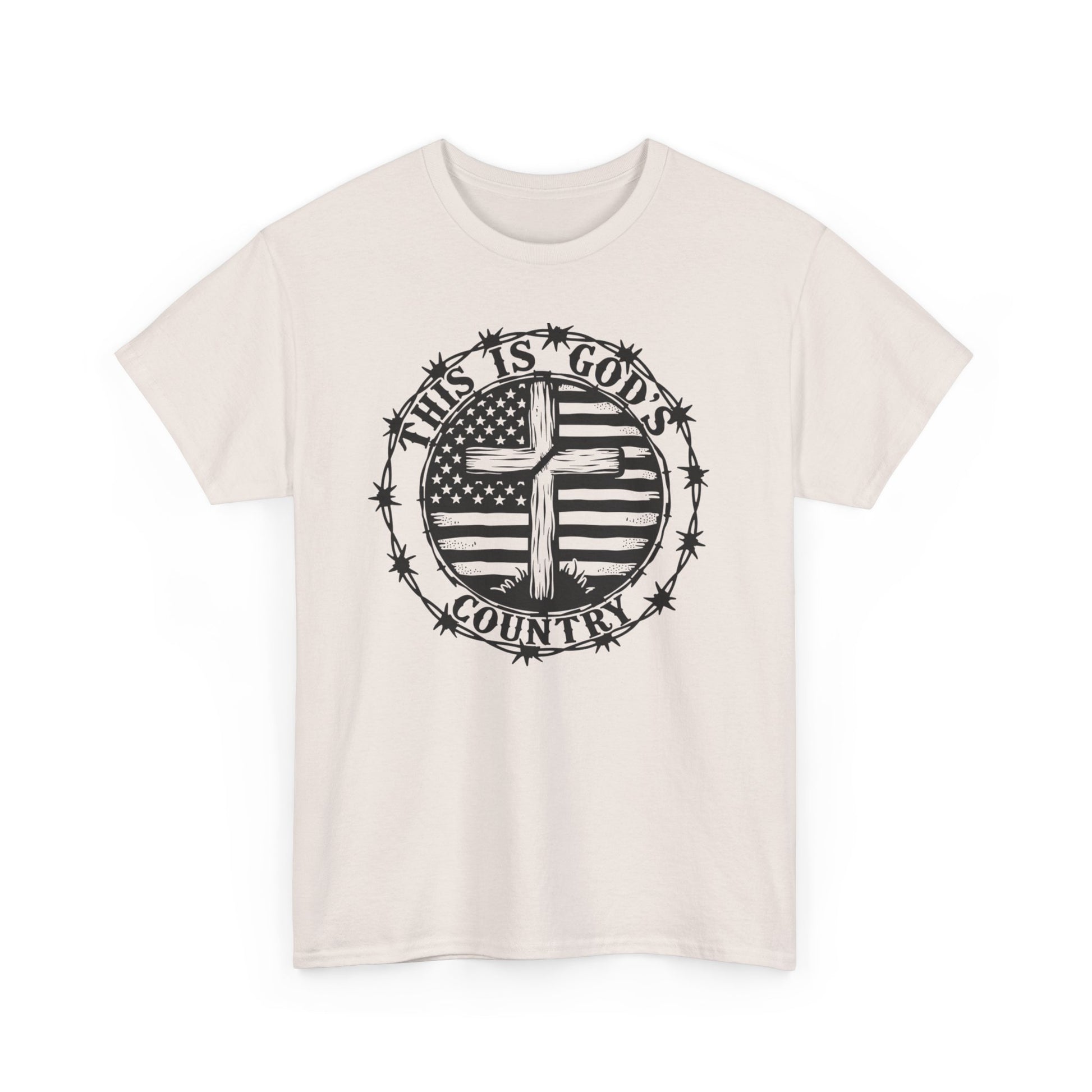 God’s Country, Unisex Heavy Cotton Tee - 'This is God's Country' Graphic Tee - Psychonaut Swag