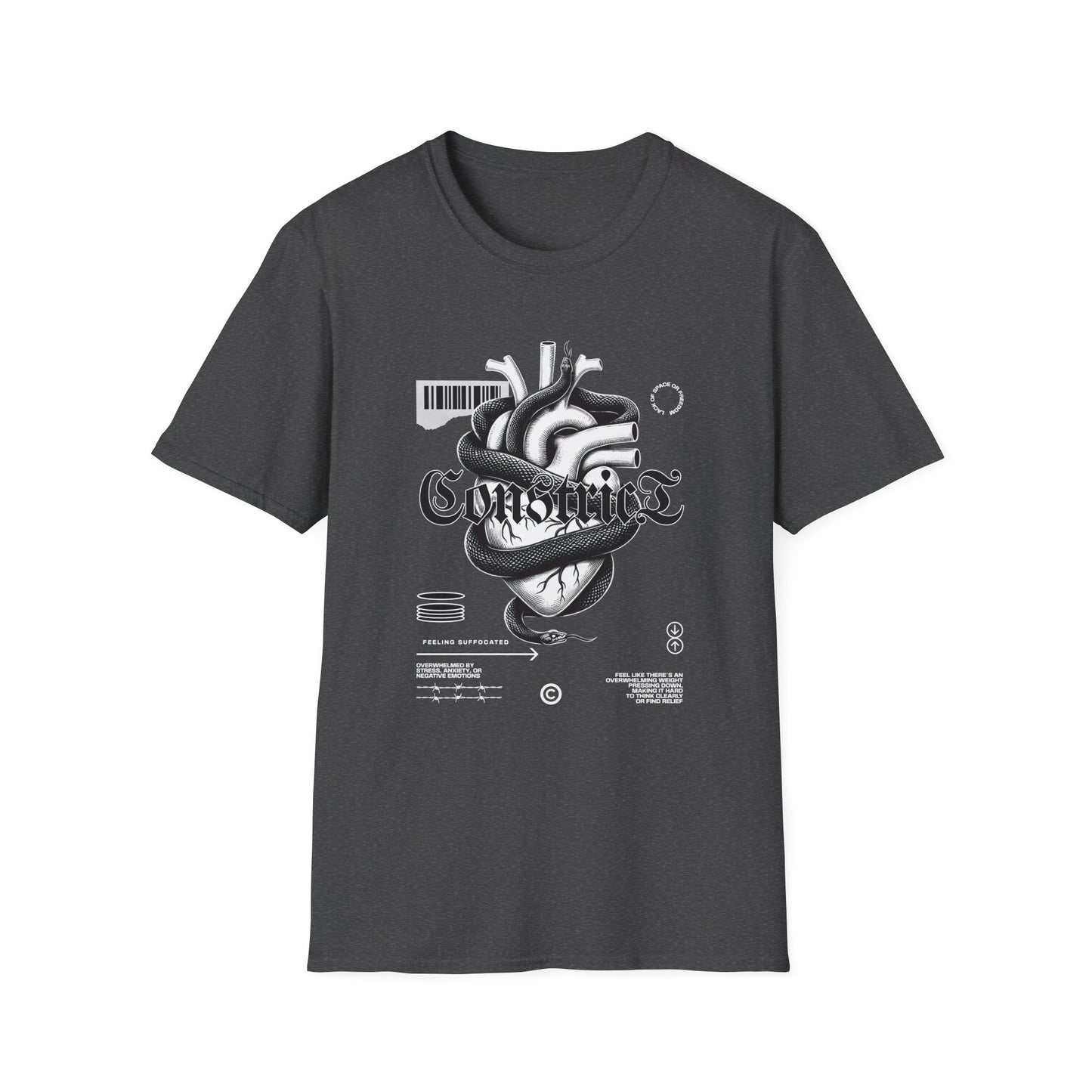 Constricted Heart T-Shirt — Moody Heart Graphic Tee