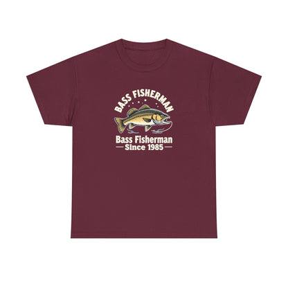 Bass Fisherman T-Shirt – "Bass Fisherman Since 1985" Vintage Fishing Tee