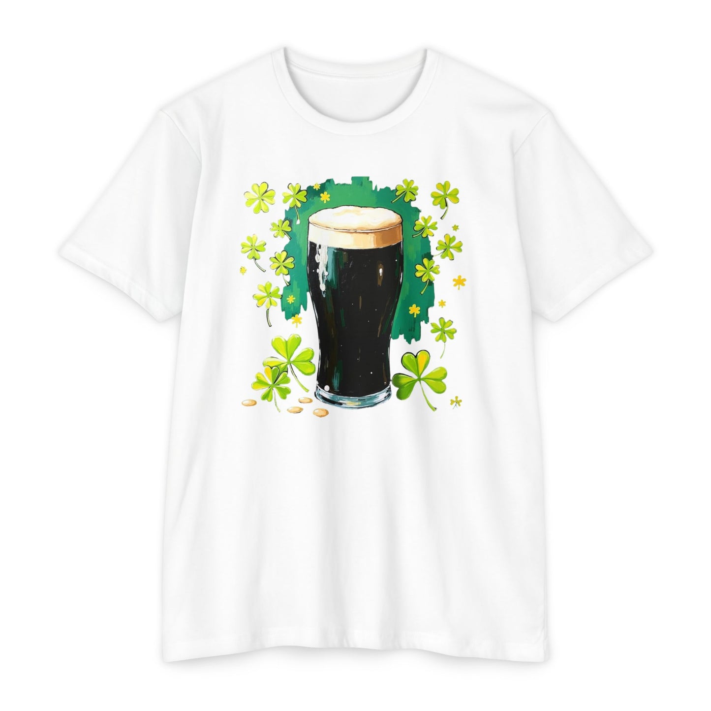 St. Patrick's Day Pint T-Shirt — Irish Beer Shamrock Design