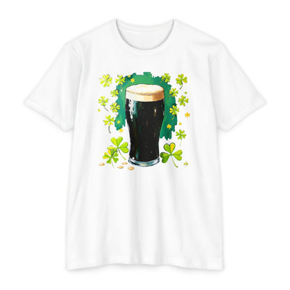 St. Patrick's Day Pint T-Shirt — Irish Beer Shamrock Design