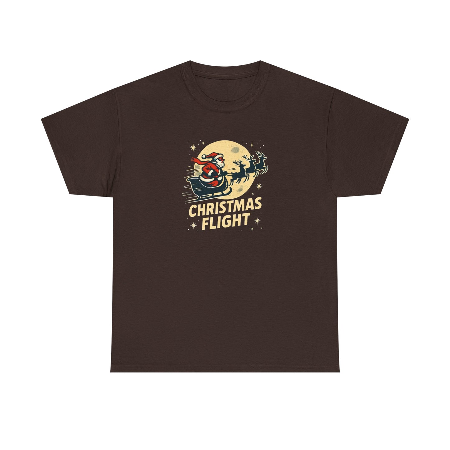 Christmas Flight T-Shirt — Santa Sleigh Retro Holiday Graphic Tee